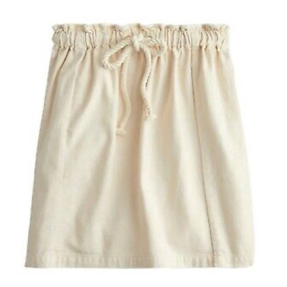 J crew ivory tie waist skirt large.  P